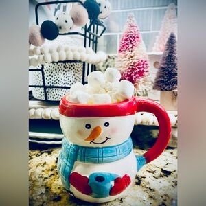 Bay Island - Festive Snowman Mugs - Red/Blue - Set of 2